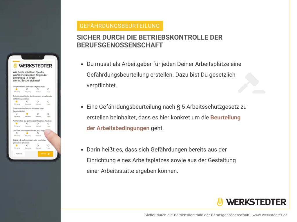 Gefährdungsbeurteilung Nach § 5 Arbeitsschutzgesetz | Werkstedter